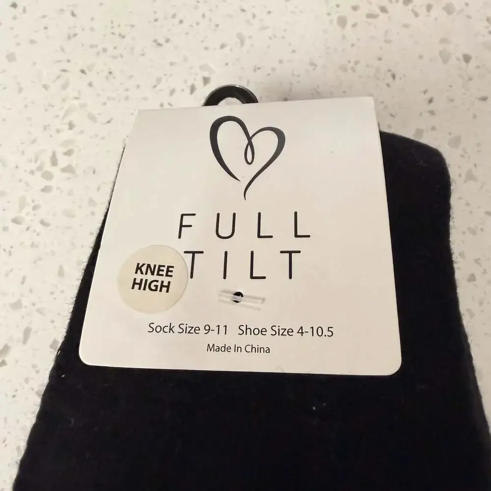 Full Tilt Women's Ribbed Knit Knee High Socks, 3-Pack